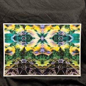 Super cool & unique abstract art print with green and yellow design #abs…